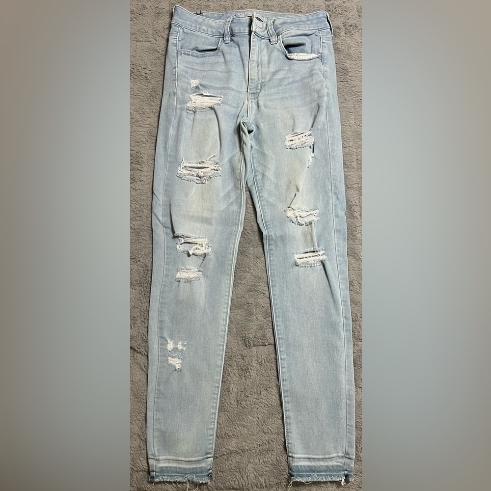 High rise stretch skinny jeans